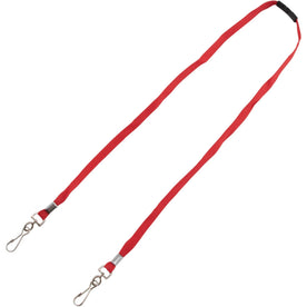 Advantus Face Mask Lanyard: Adjustable J-Hook Attachment 30’’ Length Red - 10/Pack - Multipurpose Masks