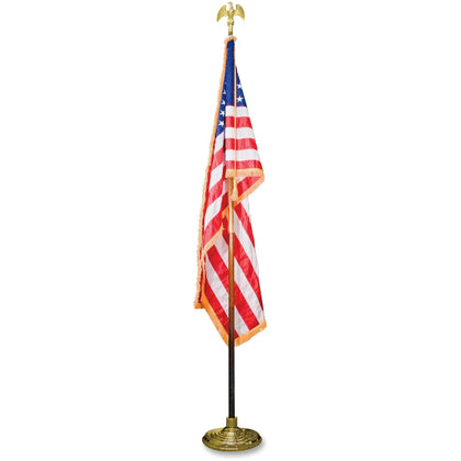 Advantus Goldtone Eagle Deluxe U.S. Flag Set - United States - 60’’ Length x 36’’ Width - Heavyweight - Nylon - Red