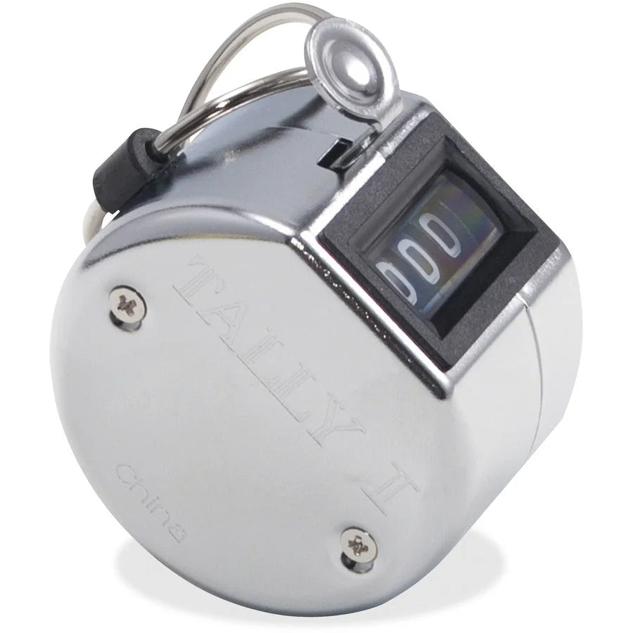 Advantus Hand Model Tally Counter - 4 Digit Finger Ring Chrome - Numbering Stamps & Counters