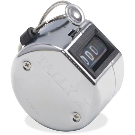 Advantus Hand Model Tally Counter - 4 Digit Finger Ring Chrome - Numbering Stamps & Counters