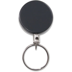 Advantus Heavy-Duty Steel Chain ID Reel - 6 Pack - Silver & Black - Badges Supplies