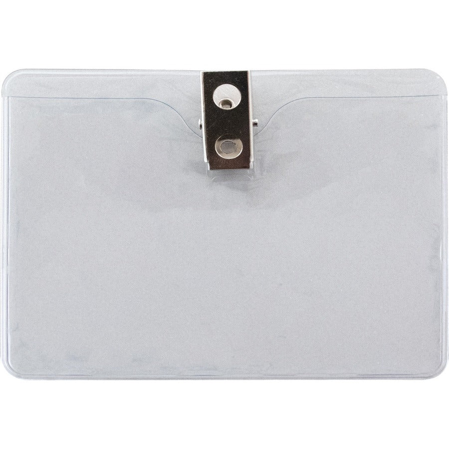 Advantus Horizontal Badge Holder with Clip - Rear