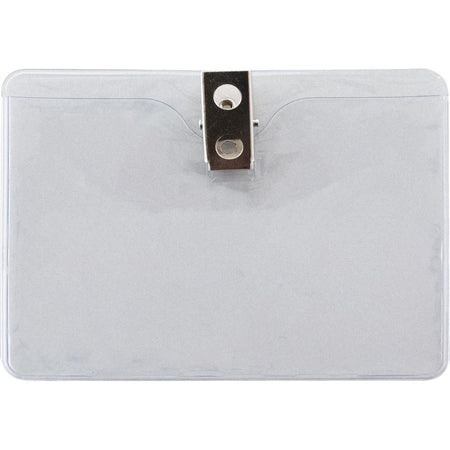 Advantus Horizontal Badge Holder with Clip - Rear