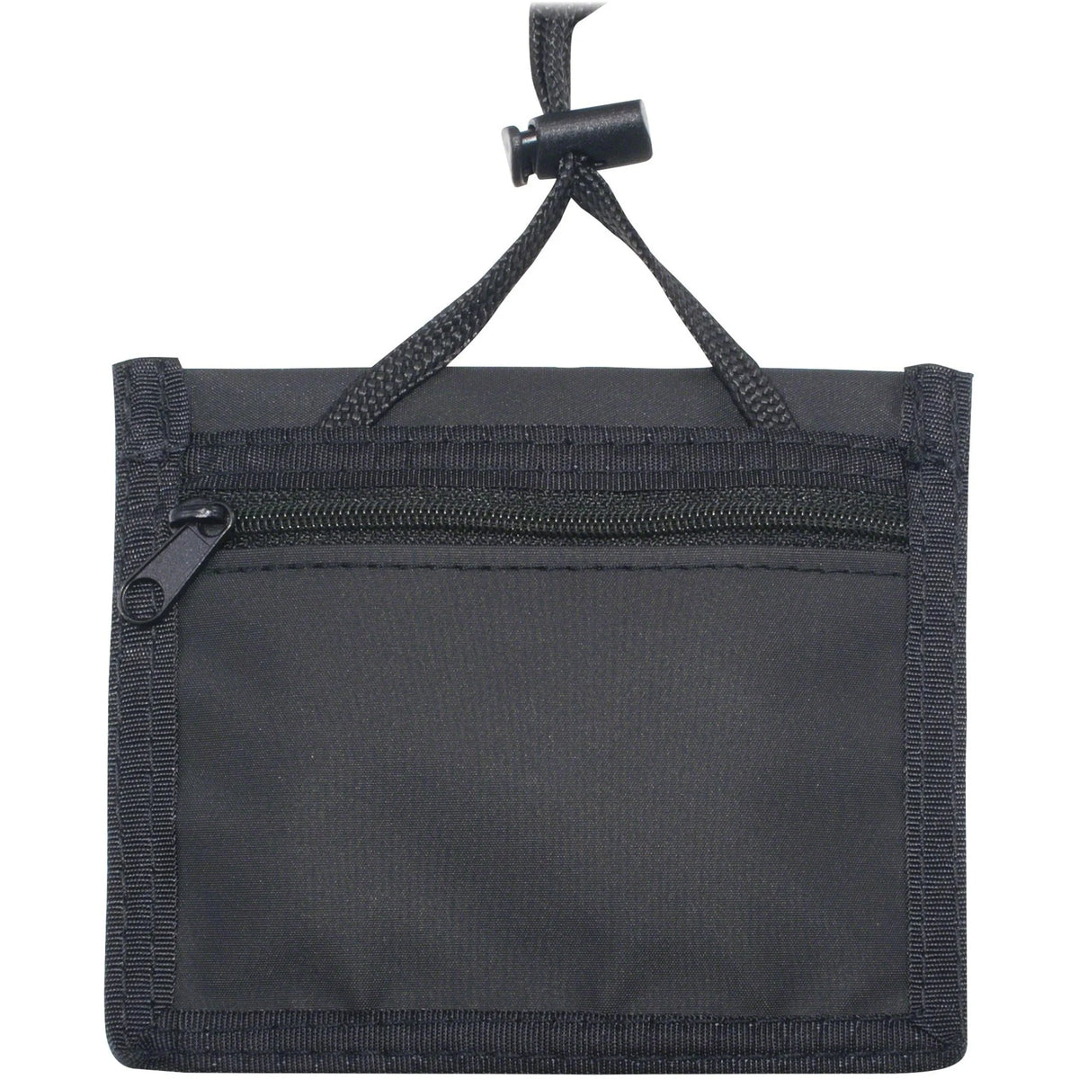 Advantus Horizontal ID Neck Pouch - Black Nylon 12 Pack - Badges & Supplies