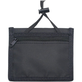 Advantus Horizontal ID Neck Pouch - Black Nylon 12 Pack - Badges & Supplies