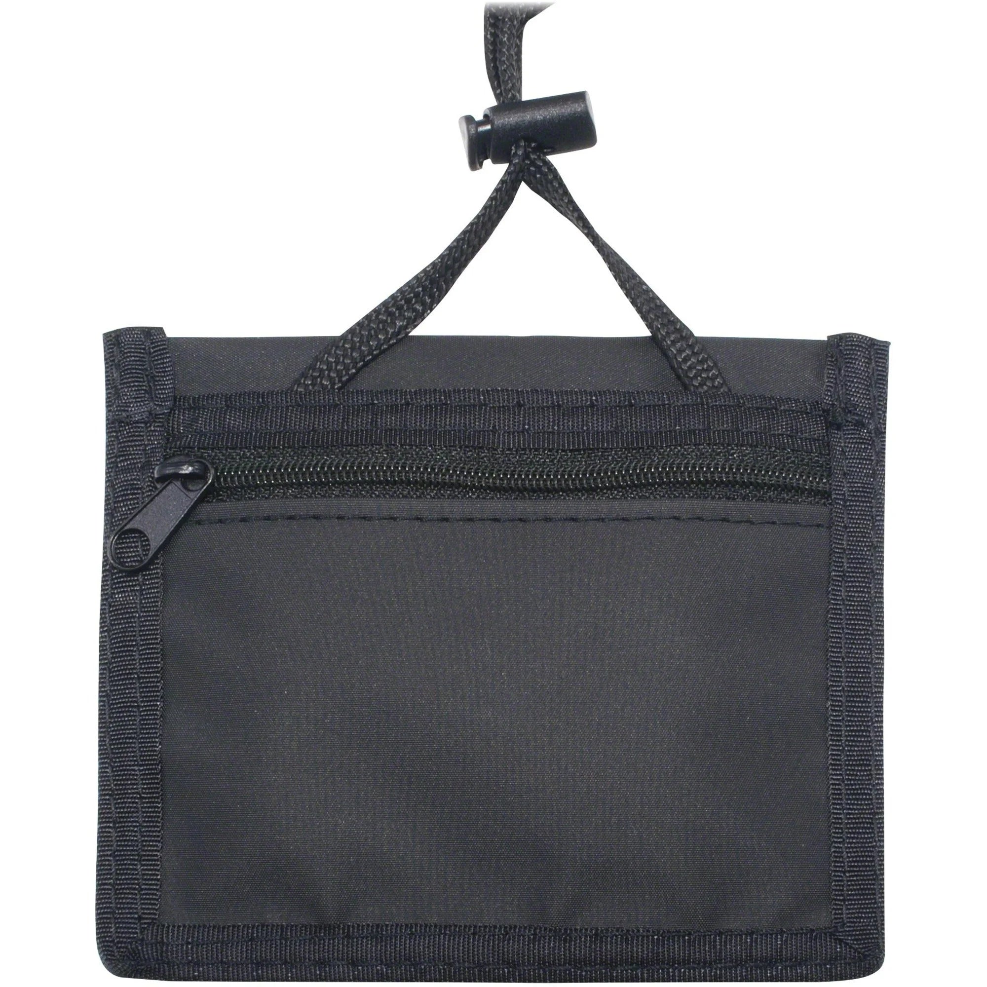 Advantus Horizontal ID Neck Pouch - Black Nylon 12 Pack - Badges & Supplies
