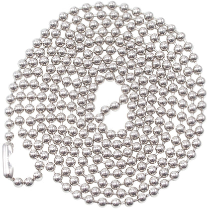 Advantus ID Badge Chain: 36’’ Nickel Plated - 100/Box - Badges & Supplies
