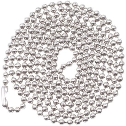 Advantus ID Badge Chain: 36’’ Nickel Plated - 100/Box - Badges & Supplies