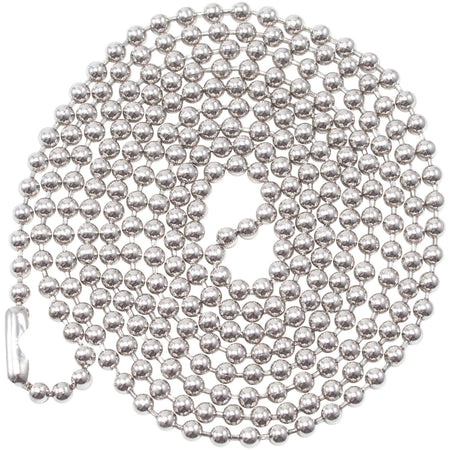 Advantus ID Badge Chain: 36’’ Nickel Plated - 100/Box - Badges & Supplies