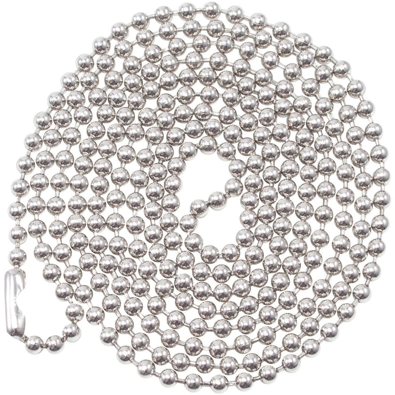 Advantus ID Badge Chain: 36’’ Nickel Plated - 100/Box - Badges & Supplies