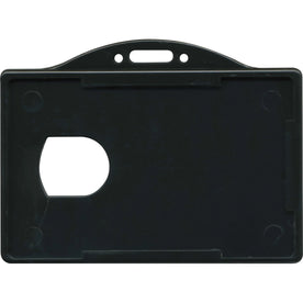 Advantus ID Card Holder: Horizontal Black 3.38’’ x 2.13’’ - 25 Pack - Badges & Supplies