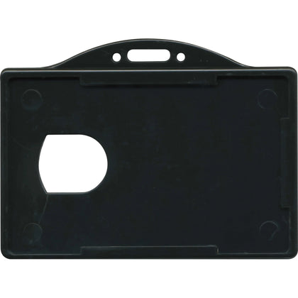 Advantus ID Card Holder: Horizontal Black 3.38’’ x 2.13’’ - 25 Pack - Badges & Supplies