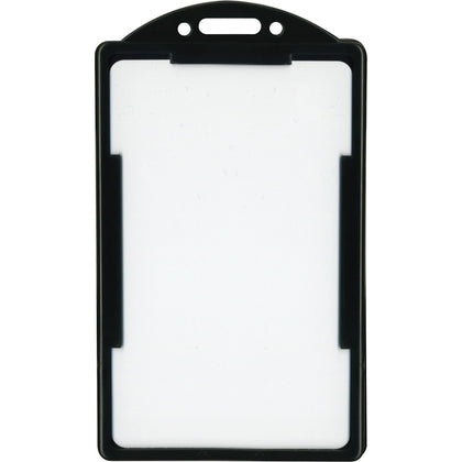 Advantus ID Card Holder: Vertical Black 2.13’’ x 3.38’’ - 25 Pack - Badges & Supplies