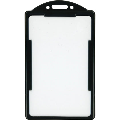Advantus ID Card Holder: Vertical Black 2.13’’ x 3.38’’ - 25 Pack - Badges & Supplies