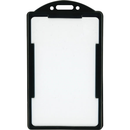 Advantus ID Card Holder: Vertical Black 2.13’’ x 3.38’’ - 25 Pack - Badges & Supplies