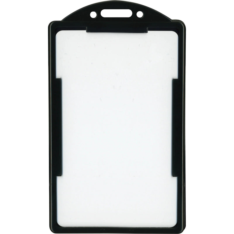 Advantus ID Card Holder: Vertical Black 2.13’’ x 3.38’’ - 25 Pack - Badges & Supplies