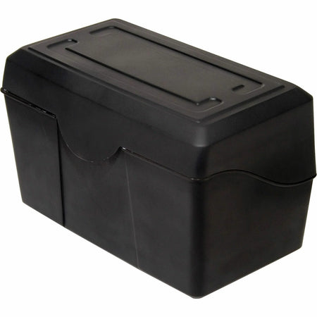 Advantus Index Card Holder - 5.9’’ Height x 9’’ Width 5.5’’ Depth - Plastic - Black - 1 Each - Cards & Accessories