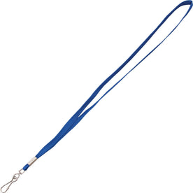 Advantus Metal Clasp Lanyard: 36’’ Blue Woven & - 100/Box - ID Badges Supplies