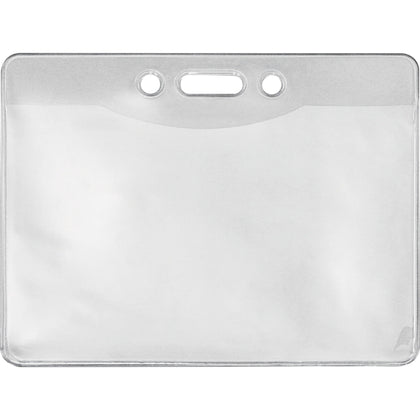 Advantus Military ID Holders: Horizontal Vinyl Clear Media - Durable - 50 Pack - Badges & Supplies