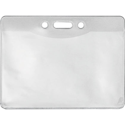 Advantus Military ID Holders: Horizontal Vinyl Clear Media - Durable - 50 Pack - Badges & Supplies