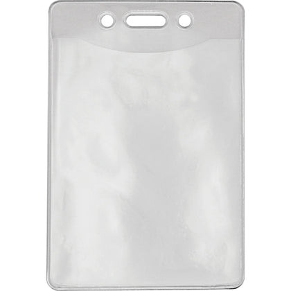 Advantus Military ID Holders: Vertical Vinyl Clear Holders - 50 Pack - Badges & Supplies