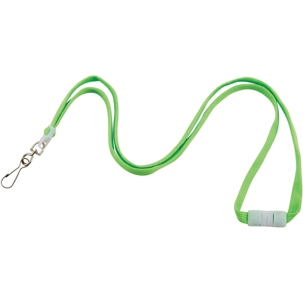Advantus Neon Breakaway Lanyard: Green 0.5’’ x 36’’ - 12 Pack - ID Badges & Supplies
