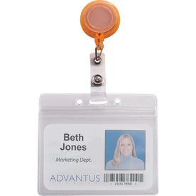 Advantus Neon ID Card Reels - 4-Color Set - Sturdy Metal Plastic Nylon - 20/Pack - Badges & Supplies