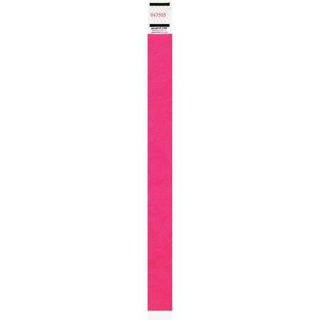 Advantus Neon Pink Tyvek Wristbands - Pack of 500 - ID Badges & Supplies