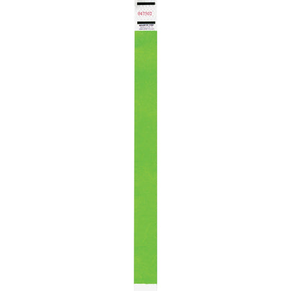 Advantus Neon Tyvek Wristbands: Green 500-Pack - ID Badges & Supplies