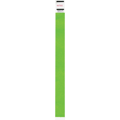 Advantus Neon Tyvek Wristbands: Green 500-Pack - ID Badges & Supplies