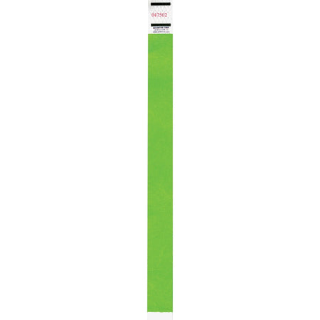 Advantus Neon Tyvek Wristbands: Green 500-Pack - ID Badges & Supplies