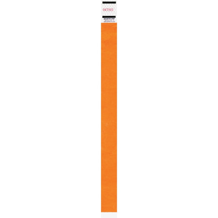 Advantus Neon Tyvek Wristbands: Orange - Pack of 500 - ID Badges & Supplies