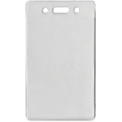 Advantus Proximity Card Holder: Vertical Badge Holder Clear Vinyl 2.4’’ x 3.4’’ - Pack of 50 - ID Badges & Supplies