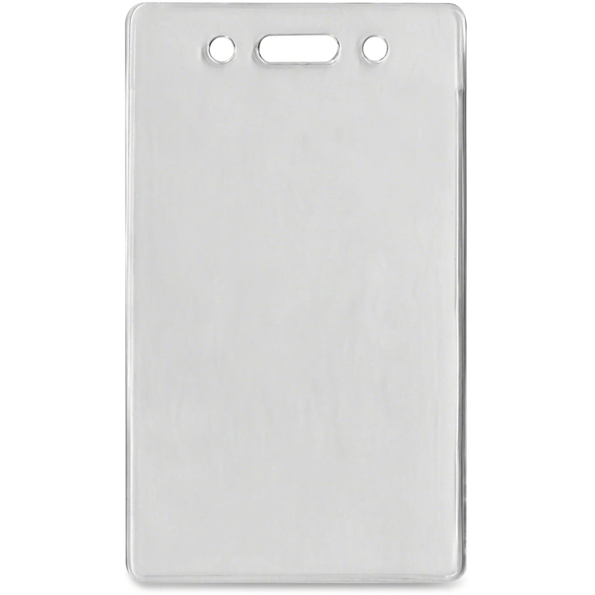 Advantus Proximity Card Holder: Vertical Badge Holder Clear Vinyl 2.4’’ x 3.4’’ - Pack of 50 - ID Badges & Supplies