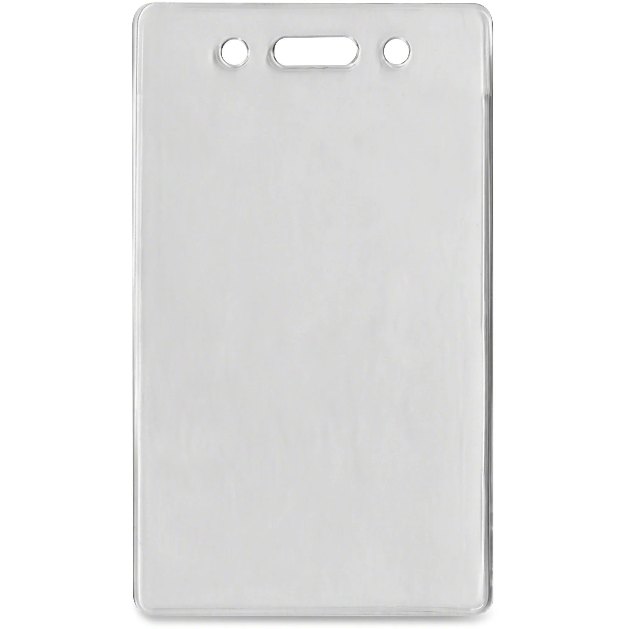 Advantus Proximity Card Holder: Vertical Badge Holder Clear Vinyl 2.4’’ x 3.4’’ - Pack of 50 - ID Badges & Supplies