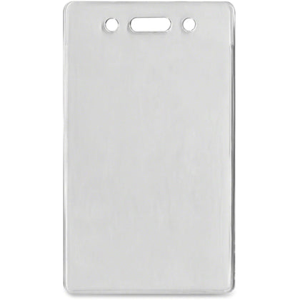 Advantus Proximity Card Holder: Vertical Badge Holder Clear Vinyl 2.4’’ x 3.4’’ - Pack of 50 - ID Badges & Supplies