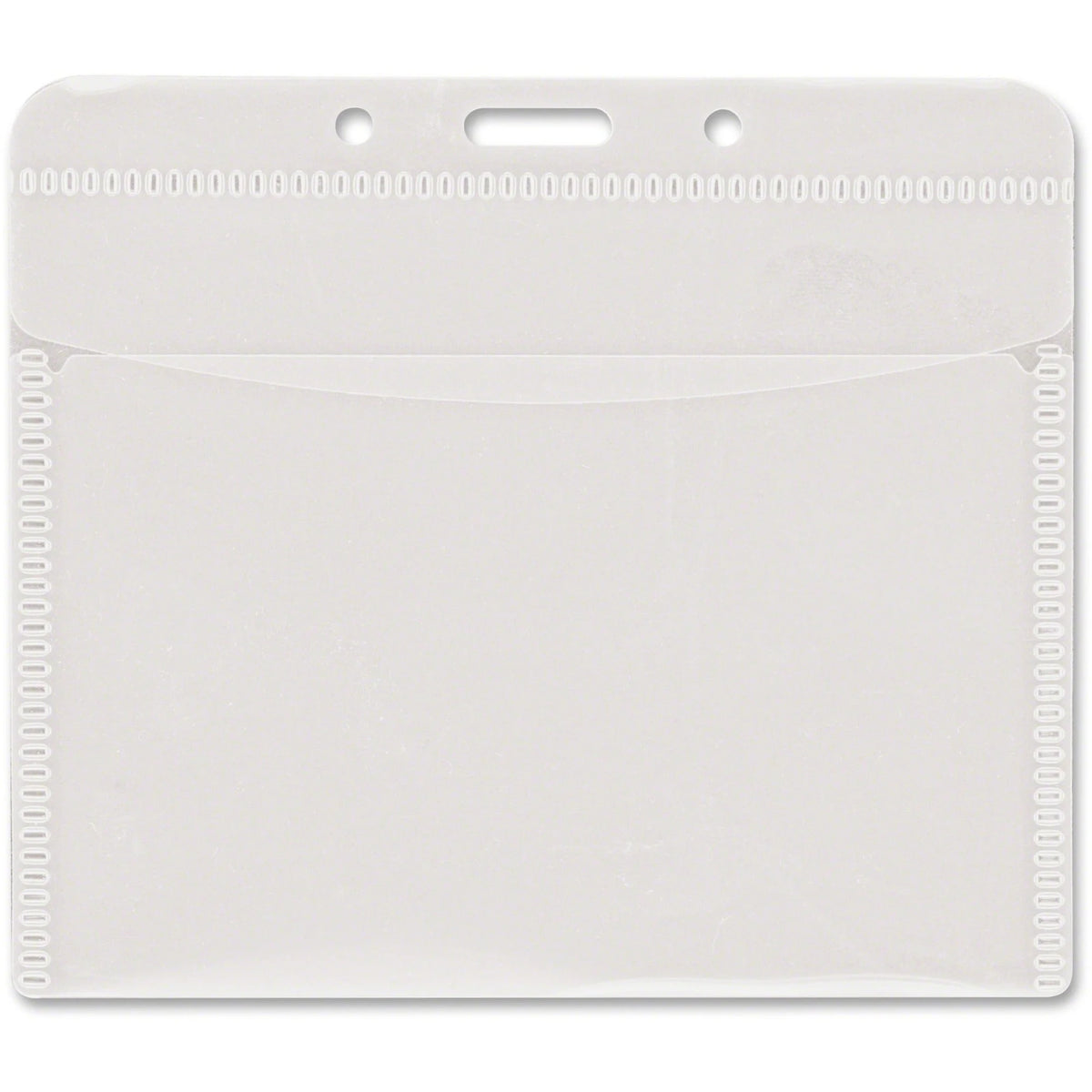 Advantus PVC-Free Horizontal Badge Holder - Clear - 50 Pack - ID Badges & Supplies
