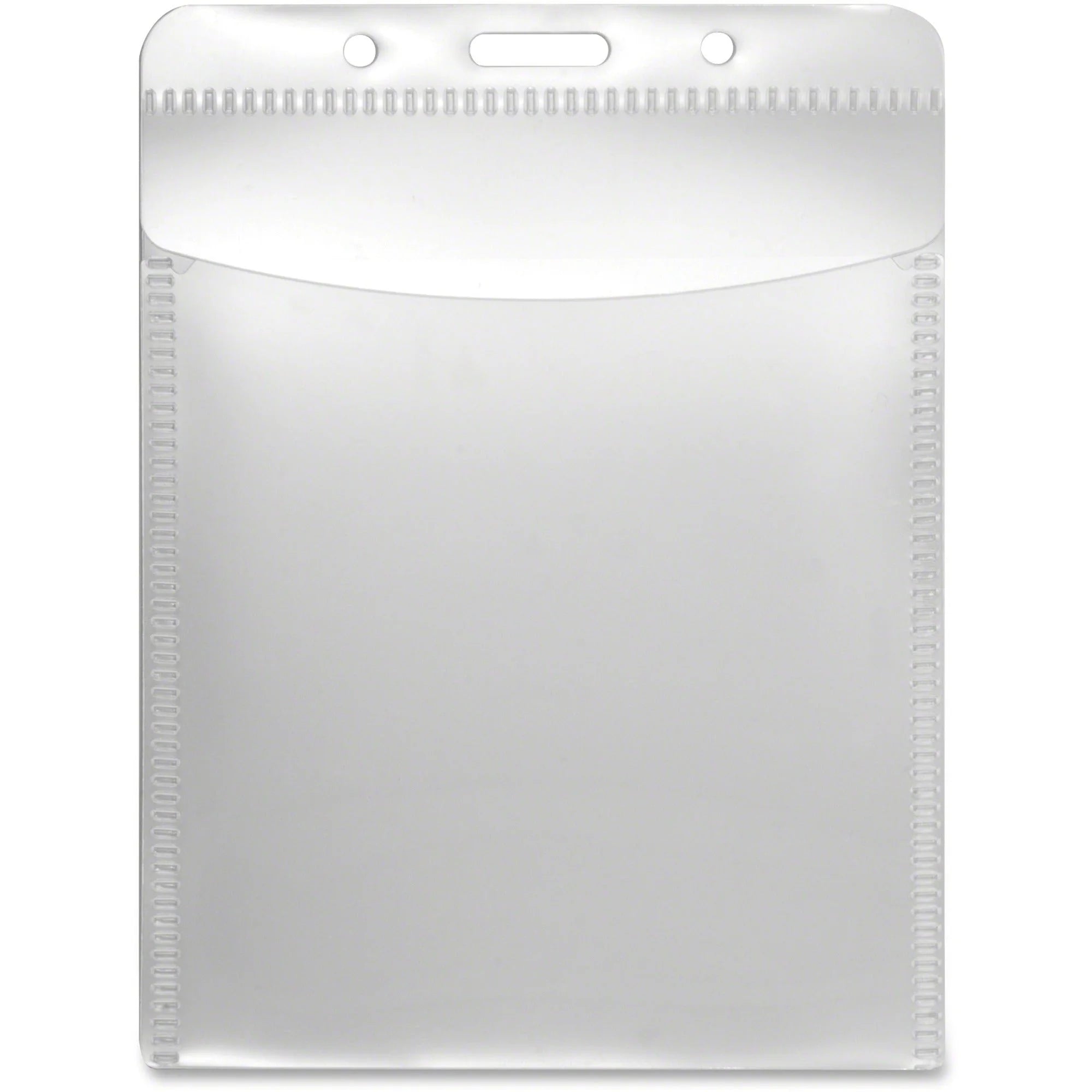 Advantus PVC-Free Vertical Badge Holder - Clear - 50 Pack - ID Badges & Supplies