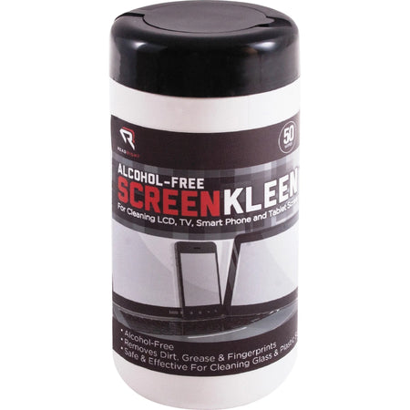 Advantus Read/Right ScreenKleen Tub Wipes - Alcohol-free Screen Cleaner - 50 - Electronics Cleaning Supplies