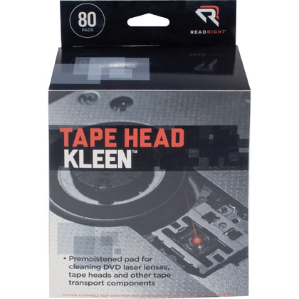 Advantus Read/Right Tape Head Cleaning Pads - Electronic Equipment Care - 80/Box - Electronics Supplies
