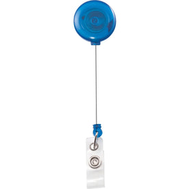 Advantus Retractable ID Card Reel: Translucent Blue & Clear - 12 Pack - Badges Supplies