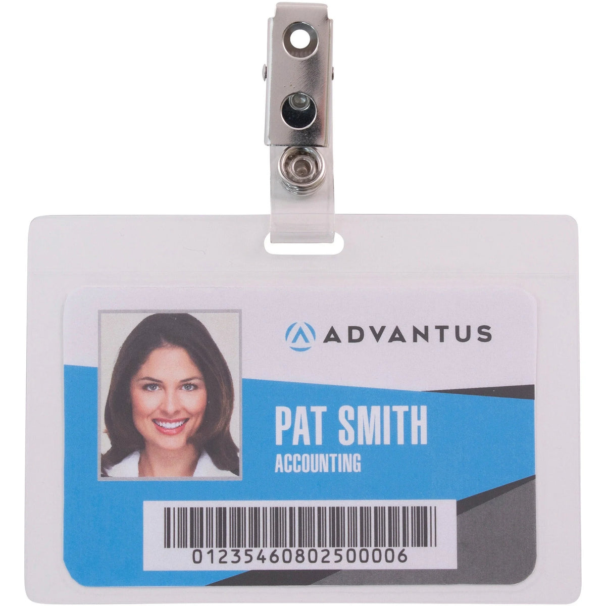 Advantus Self-Laminating Badge Holders - Horizontal Clear - 25 Pack - ID Badges & Supplies