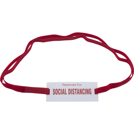 Advantus Social Distancing Chair Strap Sign: ’Reserved for Distancing’ - Signs & Nameplates