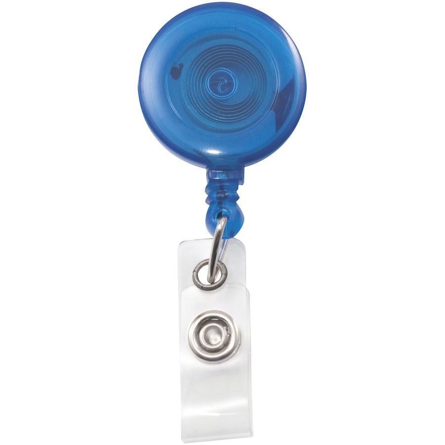 Advantus Translucent Retractable ID Card Reel with Snaps - Front