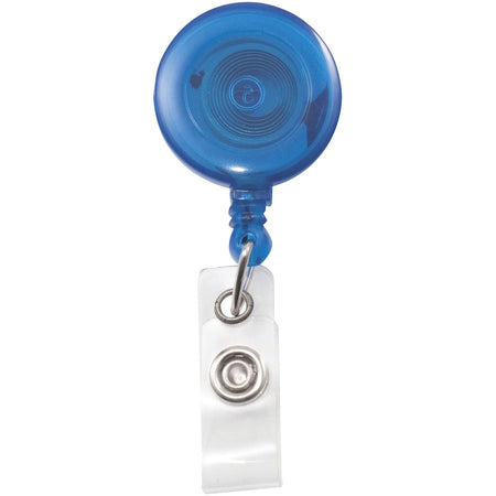 Advantus Translucent Retractable ID Card Reel with Snaps - Front