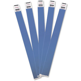 Advantus Tyvek® Wristbands: Blue 3/4’’ x 10’’ Rectangle - 100/Pack - ID Badges & Supplies
