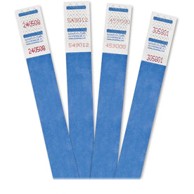 Advantus Tyvek Wristbands: Blue Rectangle 3/4’’ x 9 - 500/Pack - ID Badges & Supplies