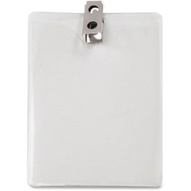 Advantus Vertical Badge Holder: Clear Vinyl 3’’ x 4’’ - 50 Pack - ID Badges & Supplies