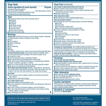 Advil Liqui-Gels - Rear
