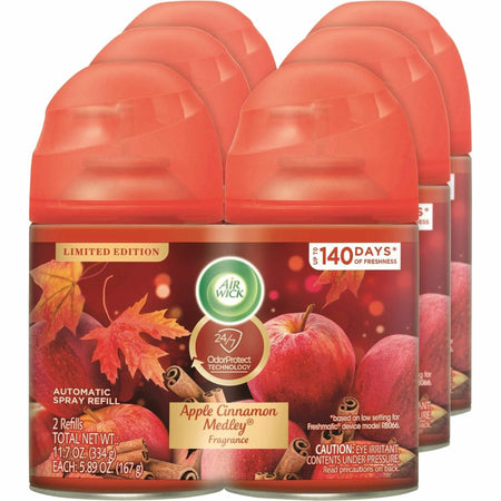 Air Wick Apple Cinnamon Medley Spray Refill - Odor Neutralizer - 60 Day - 2/Pack - Fresheners